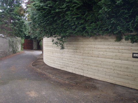 Pressure Treated Horizontal Shiplap on Concrete Posts Killiney